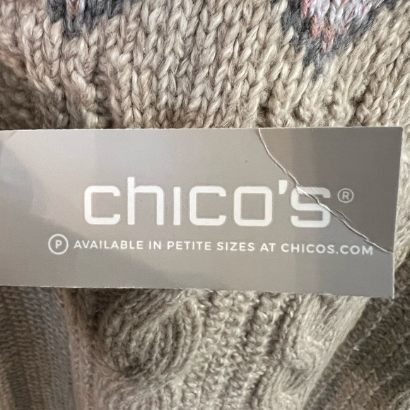 Chicos Fair Isle Chunky Knit Sweater - Picture 8 of 16